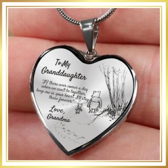❗️FINAL PRICE❗️WINNIE THE POOH “To My Granddaughter” Necklace - Picture 1 of 4
